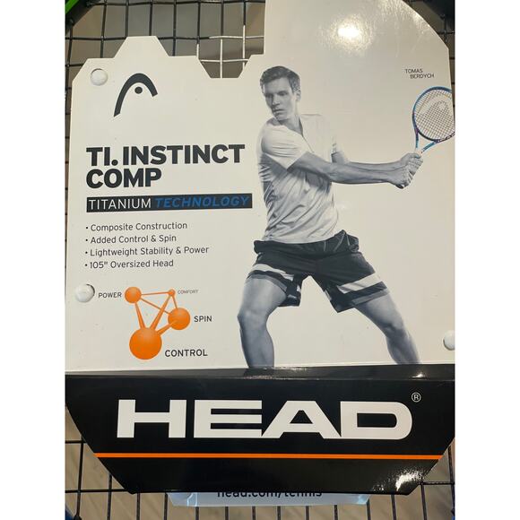 Head TI Instinct Comp Titanium Technology Tennis Racket Grip 4 1/4-2 Brand NEW - Picture 3 of 5
